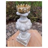 Ornate Tall Tuscan Carved Wood Candle Holder Ornate Tall Tuscan Carved Wood Candle Holder