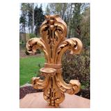 Large Tuscan Carved Wooden Wall Sconce Pillar Candle Holder, as Large Tuscan Carved Wooden Wall Sconce Pillar Candle Holder, as