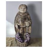 Charming Resin Monk Statuette Charming Resin Monk Statuette