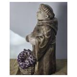 Charming Resin Monk Statuette Charming Resin Monk Statuette