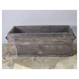 Rustic Farmhouse Wood Crate with Metal Handles Rustic Farmhouse Wood Crate with Metal Handles