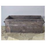 Rustic Farmhouse Wood Crate with Metal Handles Rustic Farmhouse Wood Crate with Metal Handles