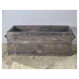 Rustic Farmhouse Wood Crate with Metal Handles Rustic Farmhouse Wood Crate with Metal Handles