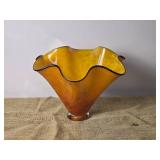Fine Studio Art Glass Centerpiece - Orange Frills - The Glass Forge  Fine Studio Art Glass Centerpiece - Orange Frills - The Glass Forge