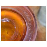 Fine Studio Art Glass Centerpiece - Orange Frills - The Glass Forge  Fine Studio Art Glass Centerpiece - Orange Frills - The Glass Forge