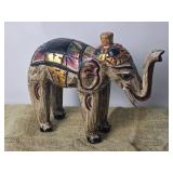 Exotic Traditional Art Carved Elephant Statuette Exotic Traditional Art Carved Elephant Statuette