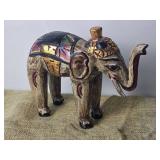 Exotic Traditional Art Carved Elephant Statuette Exotic Traditional Art Carved Elephant Statuette