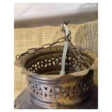 Persian Brass Hanging Lantern Pair Persian Brass Hanging Lantern Pair