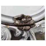 Darling Vintage Carved Floral Accent Mirror - White / Gold Darling Vintage Carved Floral Accent Mirror - White / Gold