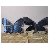 Adorable Butterfly Etched Accent Mirror Pair Adorable Butterfly Etched Accent Mirror Pair