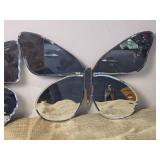 Adorable Butterfly Etched Accent Mirror Pair Adorable Butterfly Etched Accent Mirror Pair