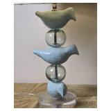 *SIGNED* Cute Artisan Mache Bird Table Lamp - Stray Dog Designs *SIGNED* Cute Artisan Mache Bird Table Lamp - Stray Dog Designs