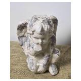 Peaceful Carved Stone Cherub Pair Peaceful Carved Stone Cherub Pair