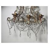 Gorgeous Vintage Hanging Prism Sconce Pair Gorgeous Vintage Hanging Prism Sconce Pair