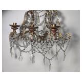 Gorgeous Vintage Hanging Prism Sconce Pair Gorgeous Vintage Hanging Prism Sconce Pair