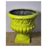 Bright Green Floral Planter Bright Green Floral Planter