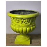 Bright Green Floral Planter Bright Green Floral Planter