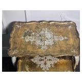 Brilliant Gold Patina Finish Nesting Table Set - (3) Brilliant Gold Patina Finish Nesting Table Set - (3)