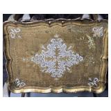 Brilliant Gold Patina Finish Nesting Table Set - (3) Brilliant Gold Patina Finish Nesting Table Set - (3)