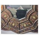 Stunning Reverse Painted Accent Mirror Stunning Reverse Painted Accent Mirror