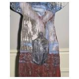 Amazing Turn-of-the-Century Painted Wood Panel Figures - Ladies on the Town Amazing Turn-of-the-Century Painted Wood Panel Figures - Ladies on the Town