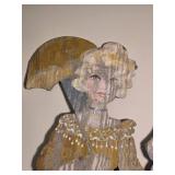 Amazing Turn-of-the-Century Painted Wood Panel Figures - Ladies on the Town Amazing Turn-of-the-Century Painted Wood Panel Figures - Ladies on the Town