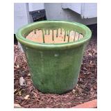 Green Drip Glaze Terra Cotta Garden Planter Green Drip Glaze Terra Cotta Garden Planter