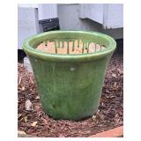 Green Drip Glaze Terra Cotta Garden Planter Green Drip Glaze Terra Cotta Garden Planter