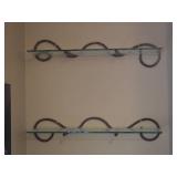 Chic Rustic Glass Wall Mount Shelf Pair Chic Rustic Glass Wall Mount Shelf Pair