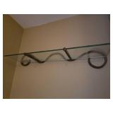Chic Rustic Glass Wall Mount Shelf Pair Chic Rustic Glass Wall Mount Shelf Pair