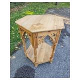Gothic Carved Pine Side Table Gothic Carved Pine Side Table