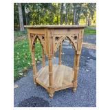 Gothic Carved Pine Side Table Gothic Carved Pine Side Table