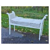 Vintage Cane Seat Bench Vintage Cane Seat Bench