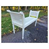 Vintage Cane Seat Bench Vintage Cane Seat Bench