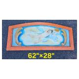 Wagon Gate Salvage Painted Cherub Scene Wagon Gate Salvage Painted Cherub Scene