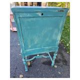 Turquoise and Gold Gothic Curio Cabinet Turquoise and Gold Gothic Curio Cabinet