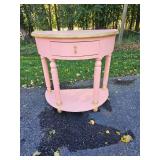 Petal Tone Half Moon Consol Table Petal Tone Half Moon Consol Table