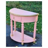 Petal Tone Half Moon Consol Table Petal Tone Half Moon Consol Table