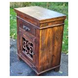 Scrollwork Detailed Bedside Cabinet Scrollwork Detailed Bedside Cabinet