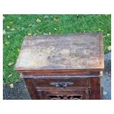 Scrollwork Detailed Bedside Cabinet Scrollwork Detailed Bedside Cabinet