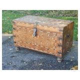 Vintage Teak Zanzibar Chest with Mother of Pearl Inlay Vintage Teak Zanzibar Chest with Mother of Pearl Inlay