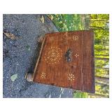 Vintage Teak Zanzibar Chest with Mother of Pearl Inlay Vintage Teak Zanzibar Chest with Mother of Pearl Inlay