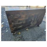 Vintage Teak Zanzibar Chest with Mother of Pearl Inlay Vintage Teak Zanzibar Chest with Mother of Pearl Inlay
