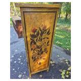 American Folk Floral Painted Five Drawer Bedroom Dresser American Folk Floral Painted Five Drawer Bedroom Dresser