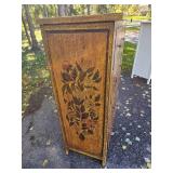 American Folk Floral Painted Five Drawer Bedroom Dresser American Folk Floral Painted Five Drawer Bedroom Dresser