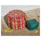 Moroccan Leather Poof Ottoman Pairing Moroccan Leather Poof Ottoman Pairing
