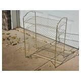 Vintage Inspired Gold Tone Metal LP Album Storage Rack Vintage Inspired Gold Tone Metal LP Album Storage Rack