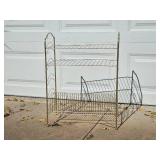 Vintage Inspired Gold Tone Metal LP Album Storage Rack Vintage Inspired Gold Tone Metal LP Album Storage Rack