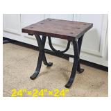 Iron Frame Campaign Side Table Iron Frame Campaign Side Table