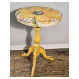 Handpainted Yellow Daisy Black Eyed Susan Accent Table Handpainted Yellow Daisy Black Eyed Susan Accent Table